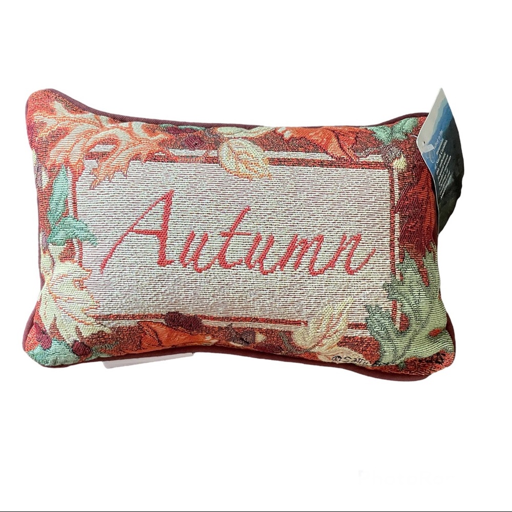 NWT Jacquard Woven Fall Sonata Autumn Pillow